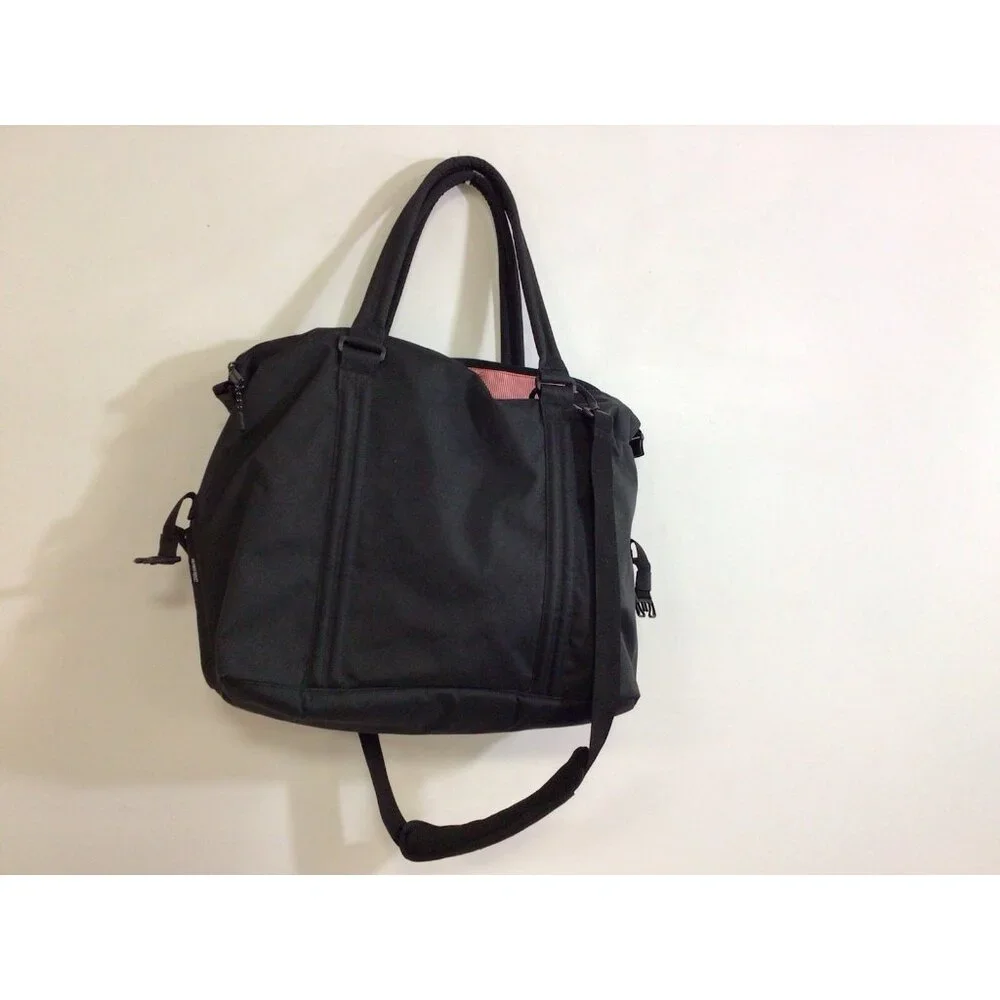 Herschel Duffel Diaper Shoulder Bag Black Crossbody Strap